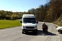 Swerving to Avoid Van Causes Biker to Crash at High Speed