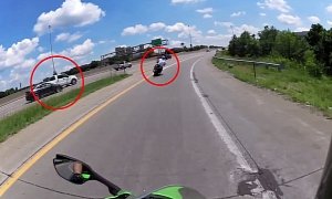 Biker Crashing into a Truck Looks So Stupid It's Almost Funny