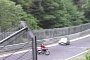 Biker Doing a U-Turn and Nearly Crashing on the Nurburgring Looks Suicidal