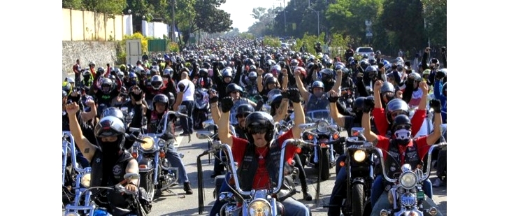 Biker protests in Manila, the Philippines