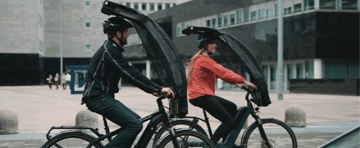 BikerTop claims to be the world's first pop-up shield for your bike that deploys immediately