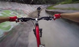 Biking Down a Bobsleigh Track Is Adrenaline in Its Purest Form