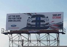 Billboard Ad For the New Shelby GT350R Says Your Car is More Important than the Kids