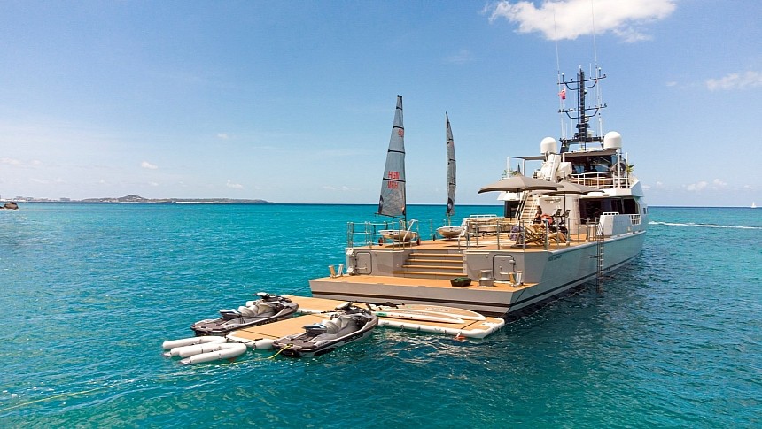 Bad Company Support was once the first shadow vessel of a sailing superyacht