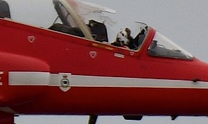 Bird Strikes Red Arrows Hawk T1 During Air Show, Shatters Canopy