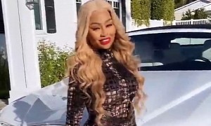 Blac Chyna Is All Glam Posing with Her Rolls-Royce Dawn, Can’t Stop Smiling