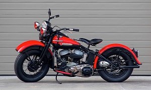 Black and Red 1947 Harley-Davidson WL Police Bike Is What Bad Guys Feared
