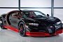 Black and Red Bugatti Chiron Sport Shows Majestic Spec