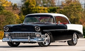 Black and White 1956 Chevrolet 210 Is a Nice Break from Fancy Body Colors