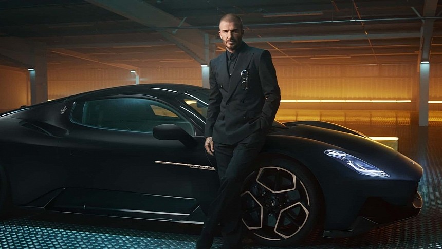 David Beckham and the Maserati MC20 Notte Edition