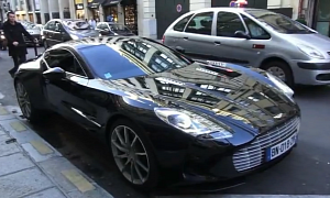 Black Aston Martin One-77 Revs Its Heart Out