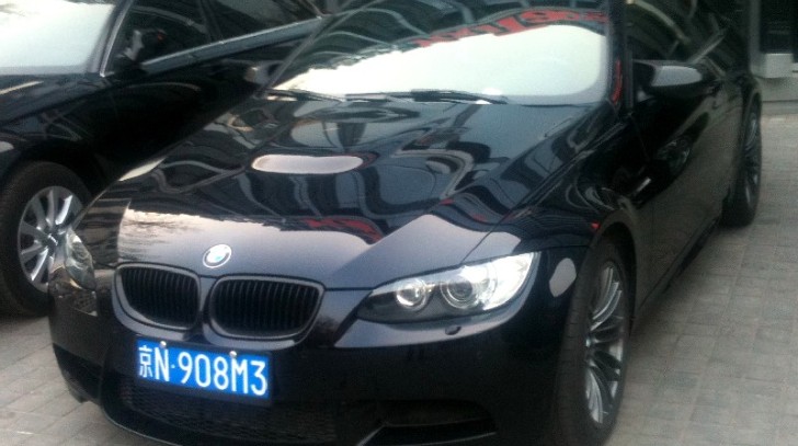 Black BMW E92 M3 in China