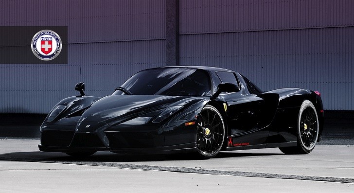 Black Ferrari Enzo on HRE Wheels
