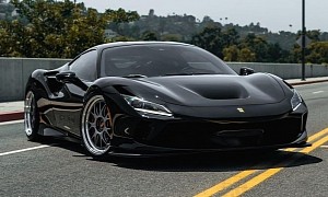 Black Ferrari F8 Tributo Joins the Modded Community, Stays for the Treats