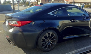Black Lexus RC F Spotted Again - Look at Those New Rims
