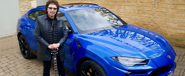 Rocker Tony Iommi takes delivery of his Lamborghini Urus, with which he fell in love right after it came out