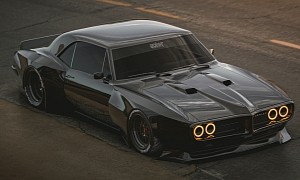 Blacked-Out 1968 Pontiac Firebird Rendering Is a Monster Scared of a Pebble