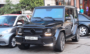 Blacked-out Brabus G 63 AMG Spotted in Monaco