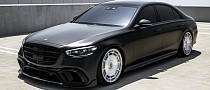 Blacked-Out Mercedes S-Class on Custom Wheels Has All the Fun in Town on Speed Dial