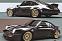 Blacked-Out Porsche 930 Keeps Proud Ducktail Even After Fall to the JDM Side
