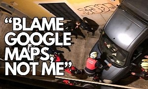 Blame Google Maps, Not Me: Drunk Driver Says the App Told Him to Drive Down Narrow Stairs