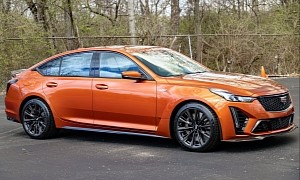 Blaze Orange 2022 Cadillac CT5-V Blackwing Shines Bright With Just 30 Miles on the Clock