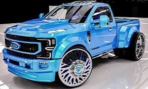 Bling Is Still a Thing for This Ford F-450, Pixel-Altering Process Goes Through the Roof