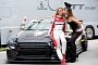 Blonde Audi Race Driver Does Duckface Kiss With Playboy Bunny - LOL
