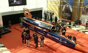 Bloodhound SSC Land Speed Record-Breaking Car Unveiled – Video
