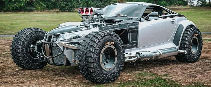 Blown 454CI Plymouth Prowler on off-road 40s Hot Rod rendering by adry53customs 