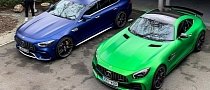 Blue AMG GT 63 S Four-Door Looks Good Next to Green AMG GT R Coupe