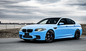 Blue BMW F10 M5 Wrap from Restyle It