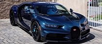 Blue Carbon Bugatti Chiron Looks Like a Smooth Operator