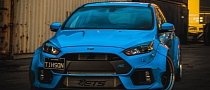 Blue Ford Focus RS With Fortune Flares Body Kit Is an Urban Rally Car