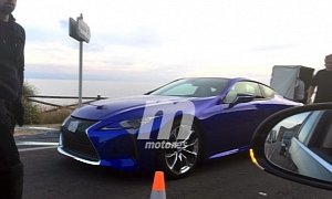 Blue Lexus LC 500 Spotted While Out Filming for a Commercial in Spain