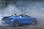 Blue McLaren 720S Does Burnout and Donuts at 2017 Goodwood FoS