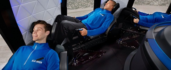The New Shepard capsule is designed for six space tourists