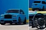 Blue Rolls-Royce Cullinan Black Badge on Matching Forged AGLs Is the Top Face of Happiness