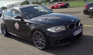 BMW 1-Series Sleeper with M5 V10 Engine Sounds Heavenly, Goes Drag Racing