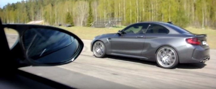 BMW 1M Coupe vs M2 Manual Drag Race