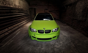 BMW 1M Gets Stunning Lime-Green Wrap
