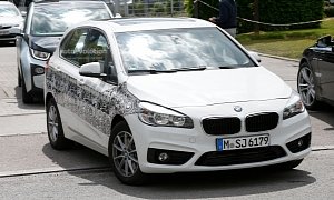 BMW 2 Series Active Tourer Plug-In Hybrid Spotted Testing Alongside i3