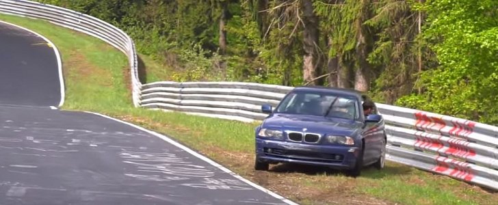 BMW 3 Series Coupe Nurburgring Near Crash
