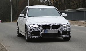 BMW 3 Series Facelift Spied Wearing LED Headlights