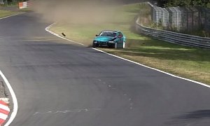 BMW 3 Series Racecar Has Nurburgring Crash, Completes 360 Spin Like It's Nothing