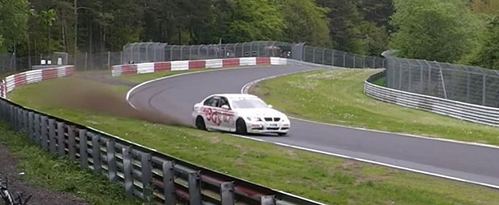 BMW 3 Series Racecar Nurburgring Near Crash