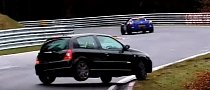 BMW 3 Series, Renault Clio RS Nurburgring Crashes Bring RWD / FWD Driving Lesson