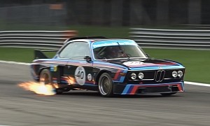 BMW 3.0 CSL "Batmobile" Spitting Flames at Monza Is Vintage Racing at Its Finest