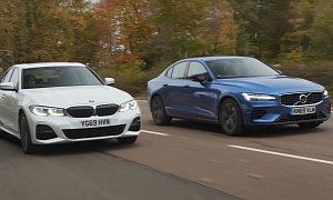 BMW 330e Takes on Volvo S60 T8 in Plug-In Sedan Review and Drag Race