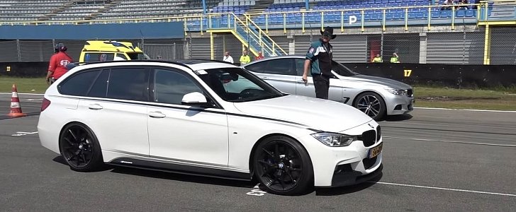 BMW 335d Touring Drag Races BMW 335i Gran Turismo, Both With xDrive